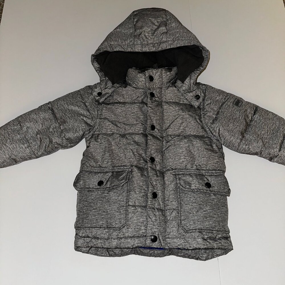 BABY GAP Size 4 Years Toddler GRAY Coat with removeable hood EUC